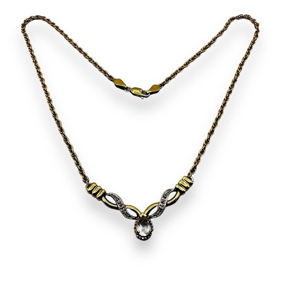 DEE BERKELEY Gold Vermeil Victorian Repro CZ Sterling Silver Pendant 925 Vtg DJB - Picture 2 of 6